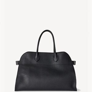 The Row Black Leather Tote